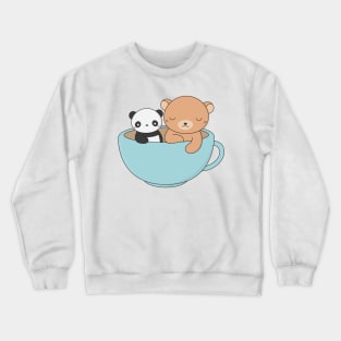 Kawaii Cute Panda and Bear Crewneck Sweatshirt